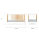 CuddleCo Nola Cot Bed - White & Natural