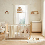 CuddleCo Remi 2 Piece Nursery Furniture Set - Oak & Cashmere