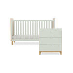 CuddleCo Remi 2 Piece Nursery Furniture Set - Oak & Green