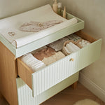 CuddleCo Remi 2 Piece Nursery Furniture Set - Oak & Green