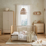 CuddleCo Remi Cot Bed - Oak & Cashmere