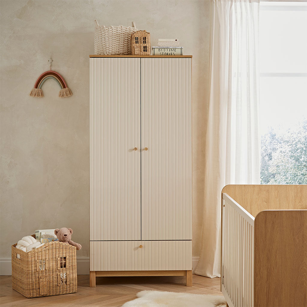 CuddleCo Remi Wardrobe - Oak & Cashmere