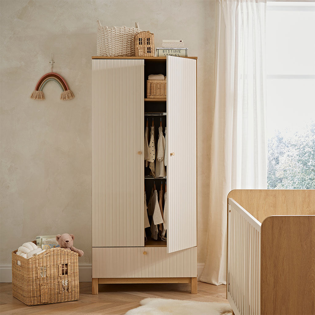 CuddleCo Remi Wardrobe - Oak & Cashmere
