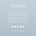 CuddleCo Signature Hypo-Allergenic Bamboo Pocket Sprung Cot Bed Mattress - 140 x 70cm