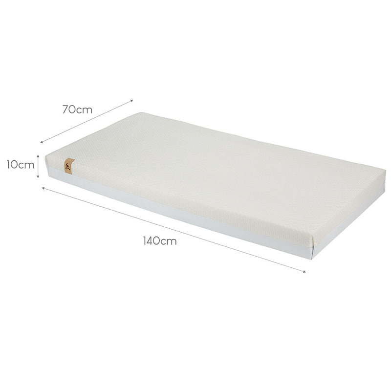 CuddleCo Signature Hypo-Allergenic Bamboo Pocket Sprung Cot Bed Mattress - 140 x 70cm