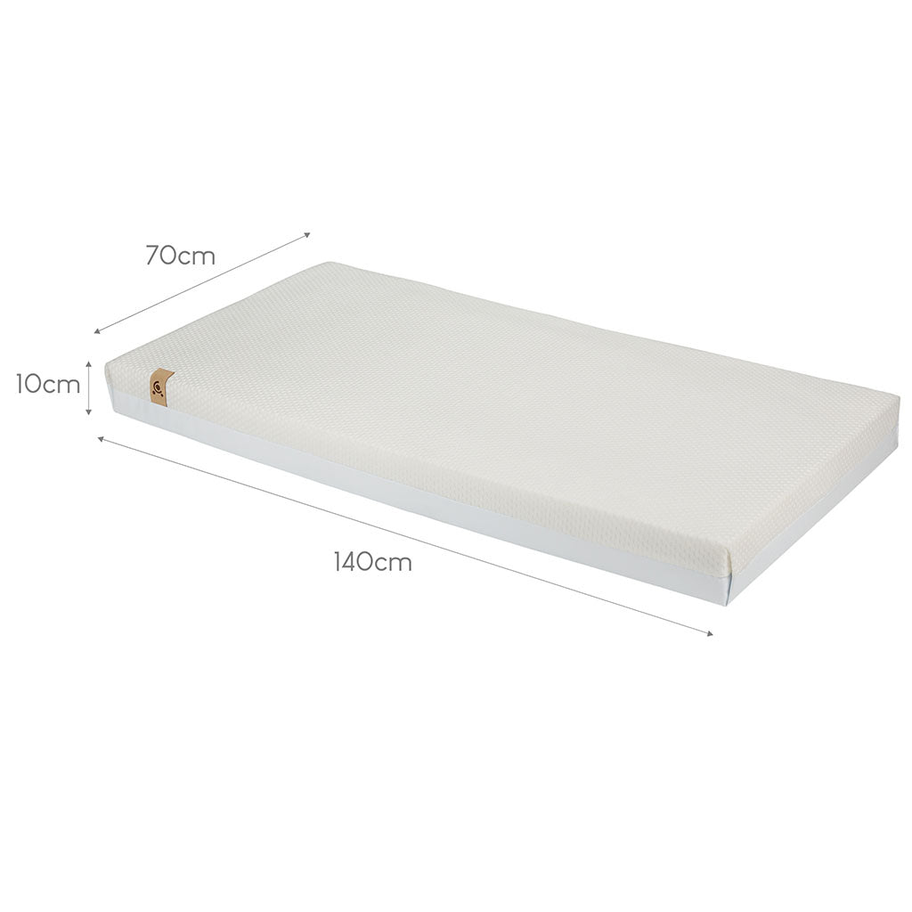 CuddleCo Signature Hypo-Allergenic Bamboo Pocket Sprung Cot Bed Mattress - 140 x 70cm