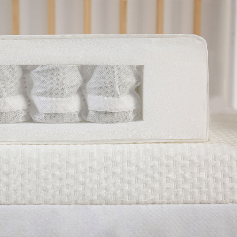 CuddleCo Signature Hypo-Allergenic Bamboo Pocket Sprung Cot Mattress - 120 x 60cm