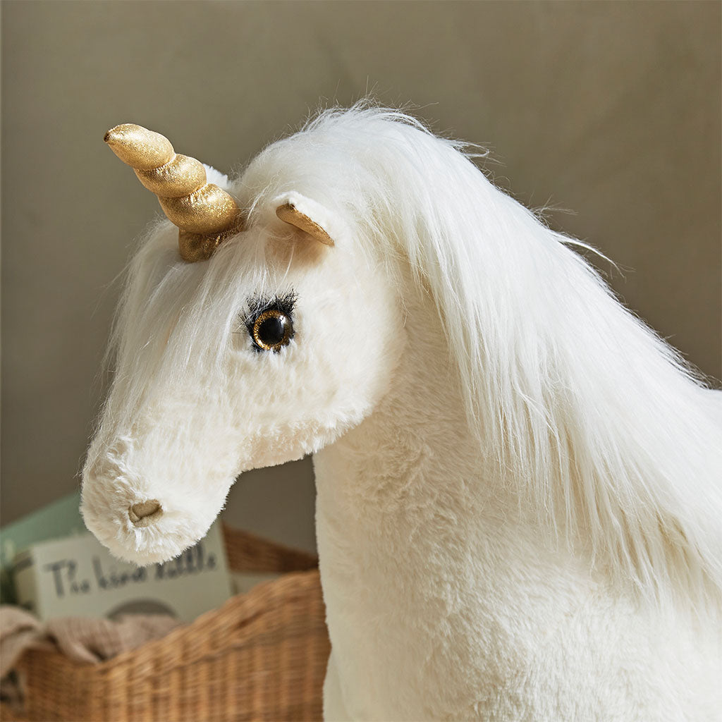 CuddleCo Standing Unicorn - Gold Dust