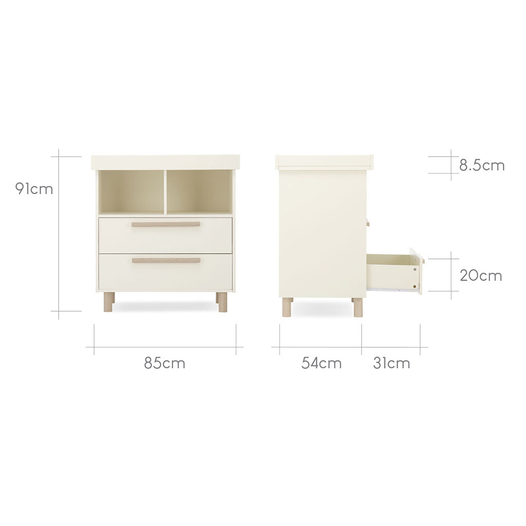Cuddleco Harper Dresser Changer - Cream & Ash