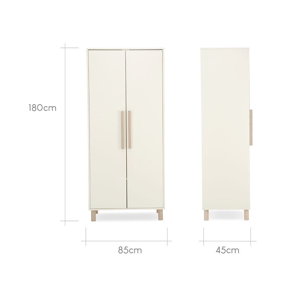 Cuddleco Harper Wardrobe - Cream & Ash