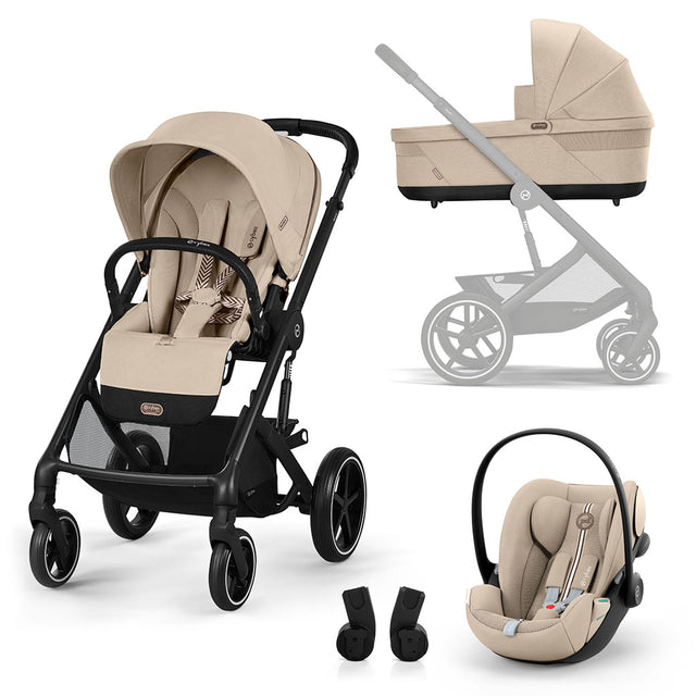 Cybex Balios S Lux One Box Travel System - Almond Beige