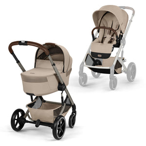 Cybex Balios S Lux Pushchair With Fold Cot - Almond Beige