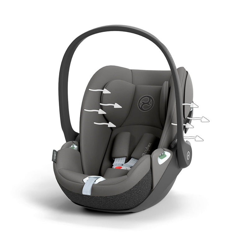 Cybex Cloud T i-Size Car Seat - Mirage Grey Comfort