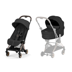 Cybex Coya Comfort Pushchair and Carrycot - Rosegold / Sepia Black
