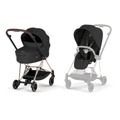 Cybex Mios Comfort Pushchair and Carrycot - Rosegold / Sepia Black