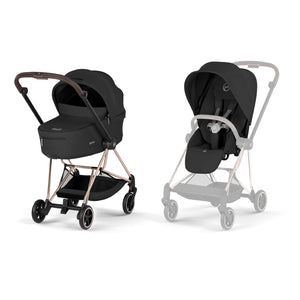 Cybex Mios Comfort Pushchair and Carrycot - Rosegold / Sepia Black