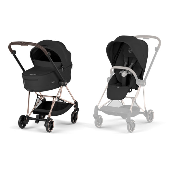 Cybex Mios Comfort Pushchair and Carrycot - Rosegold / Sepia Black