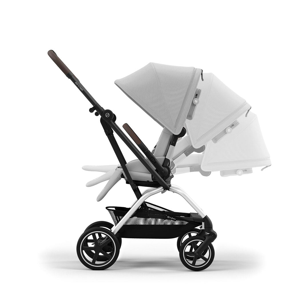 Cybex Eezy S Twist+2 Pushchair with Silver Frame - Fog Grey