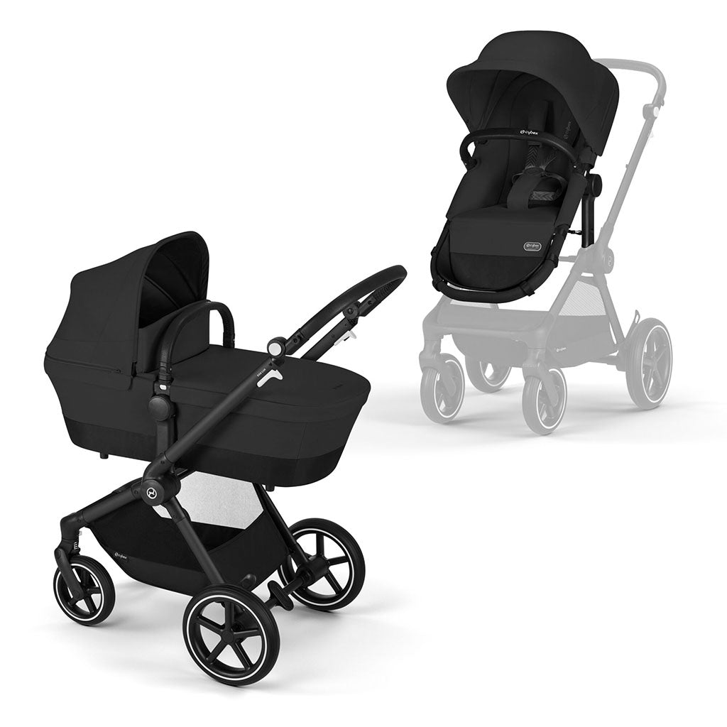 Cybex Eos Lux 2 in 1 Pushchair - Moon Black