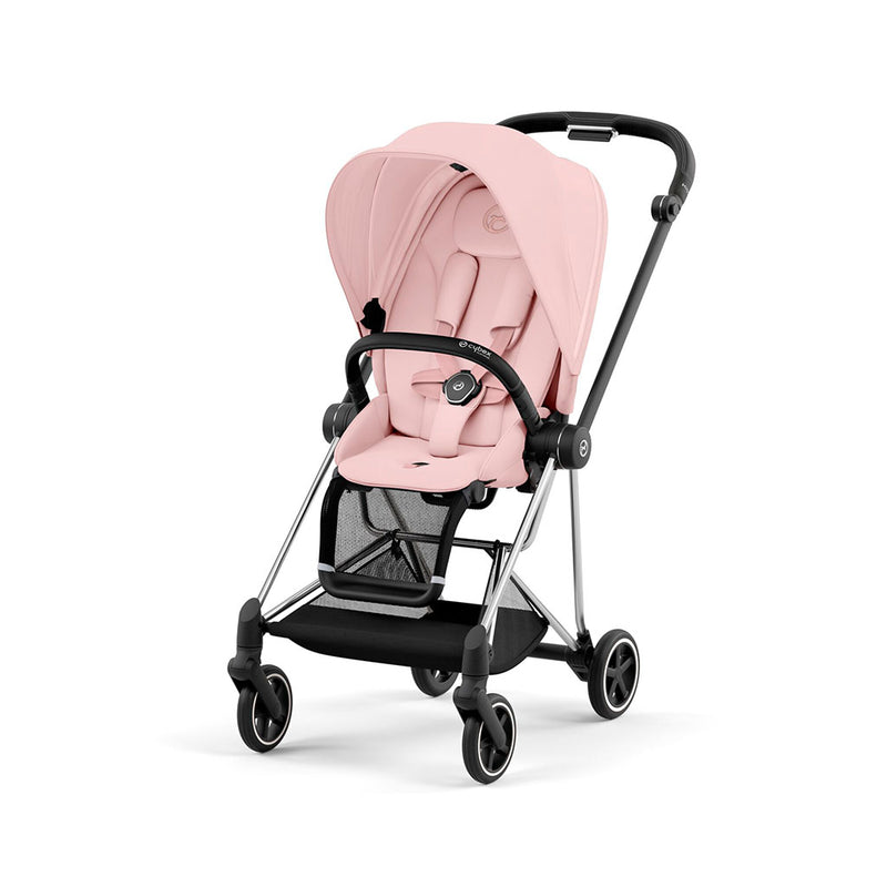 Cybex Mios Travel System - Chrome Black / Peach Pink