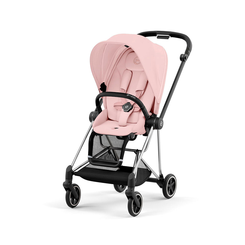 Cybex Mios Travel System - Chrome Black / Peach Pink