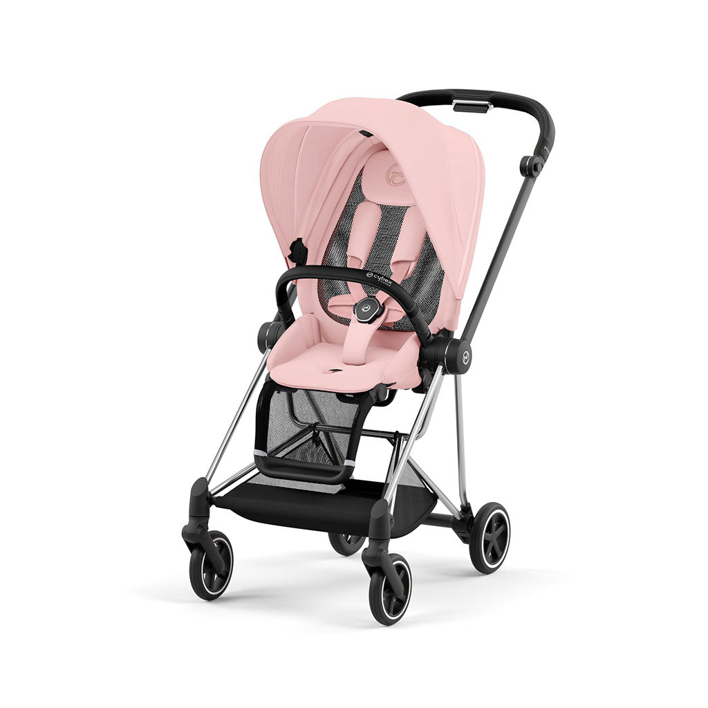 Cybex Mios Travel System - Chrome Black / Peach Pink