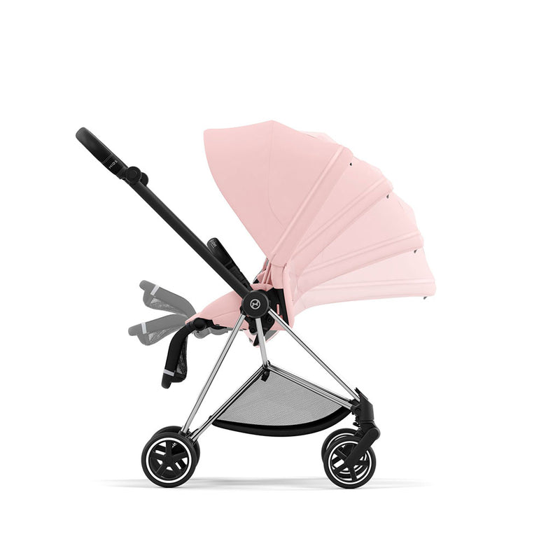 Cybex Mios Travel System - Chrome Black / Peach Pink