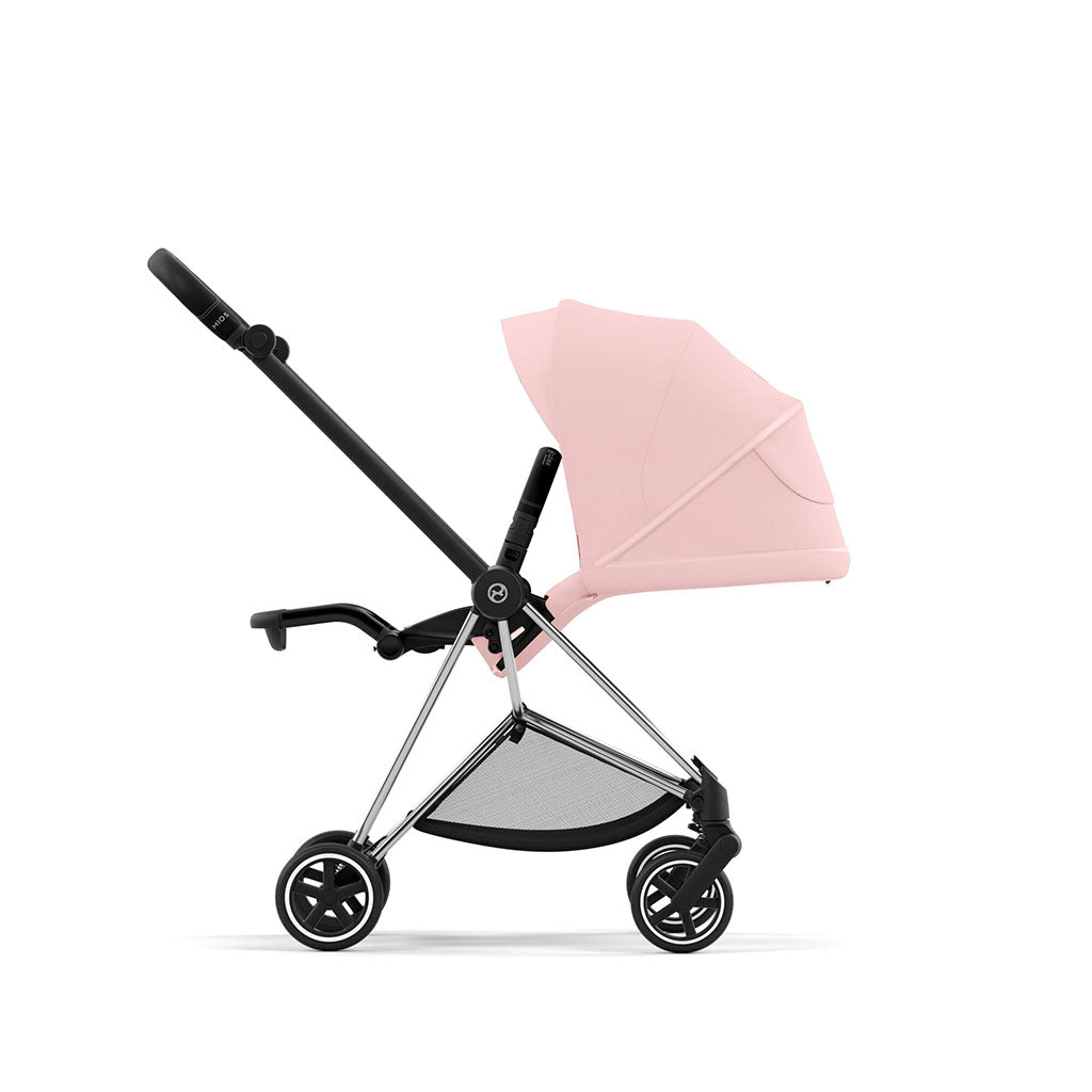 Cybex Mios Travel System - Chrome Black / Peach Pink