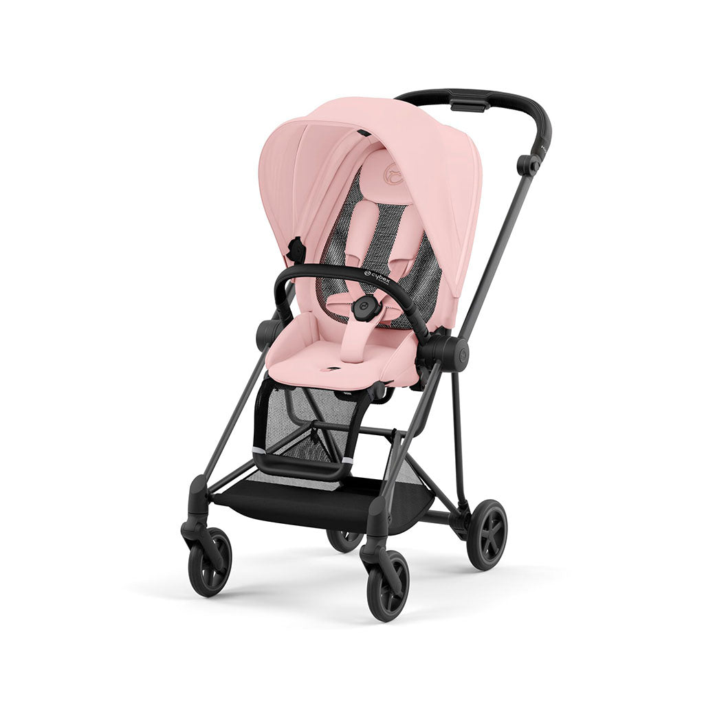 Cybex Mios Travel System - Matt Black / Peach Pink