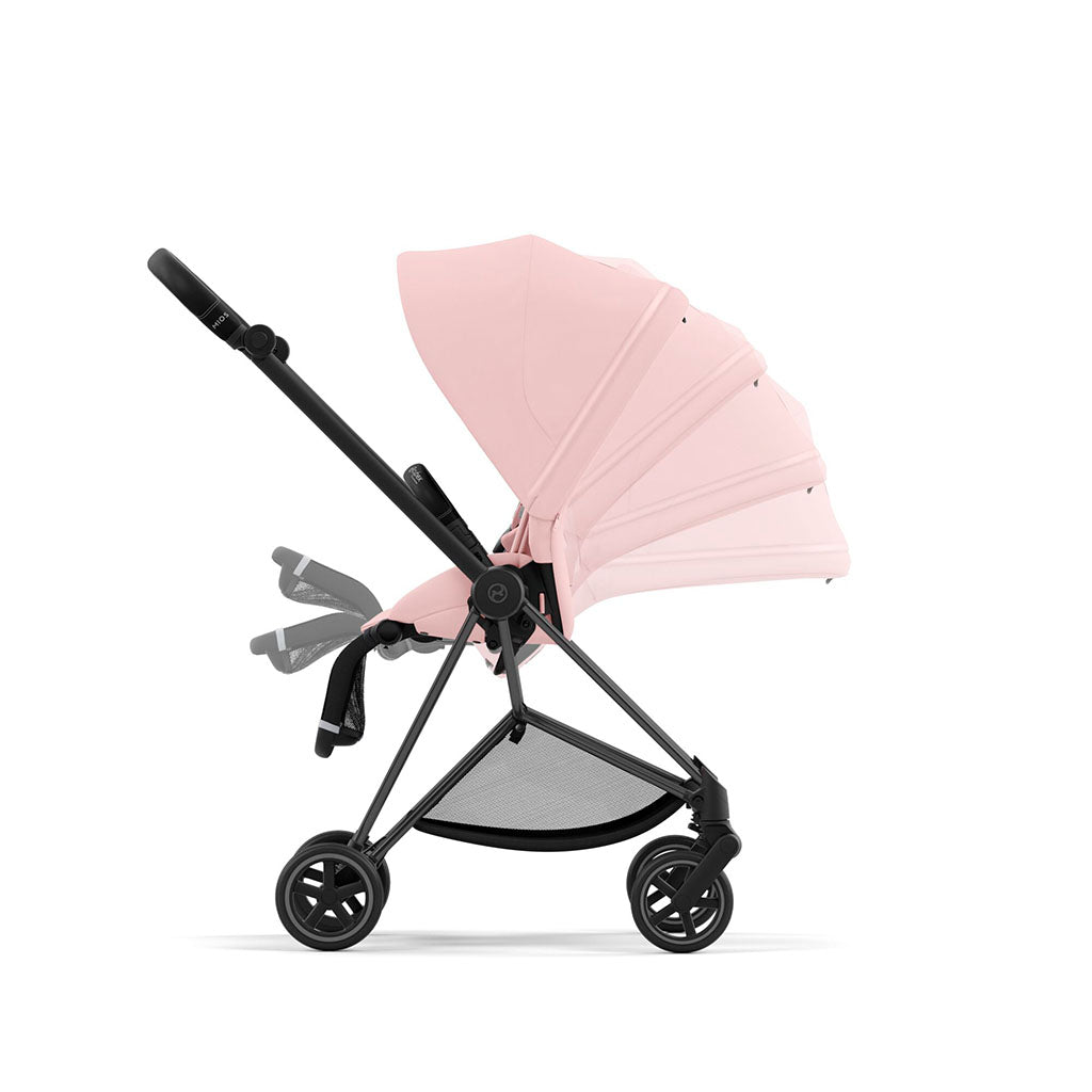 Cybex Mios Travel System - Matt Black / Peach Pink