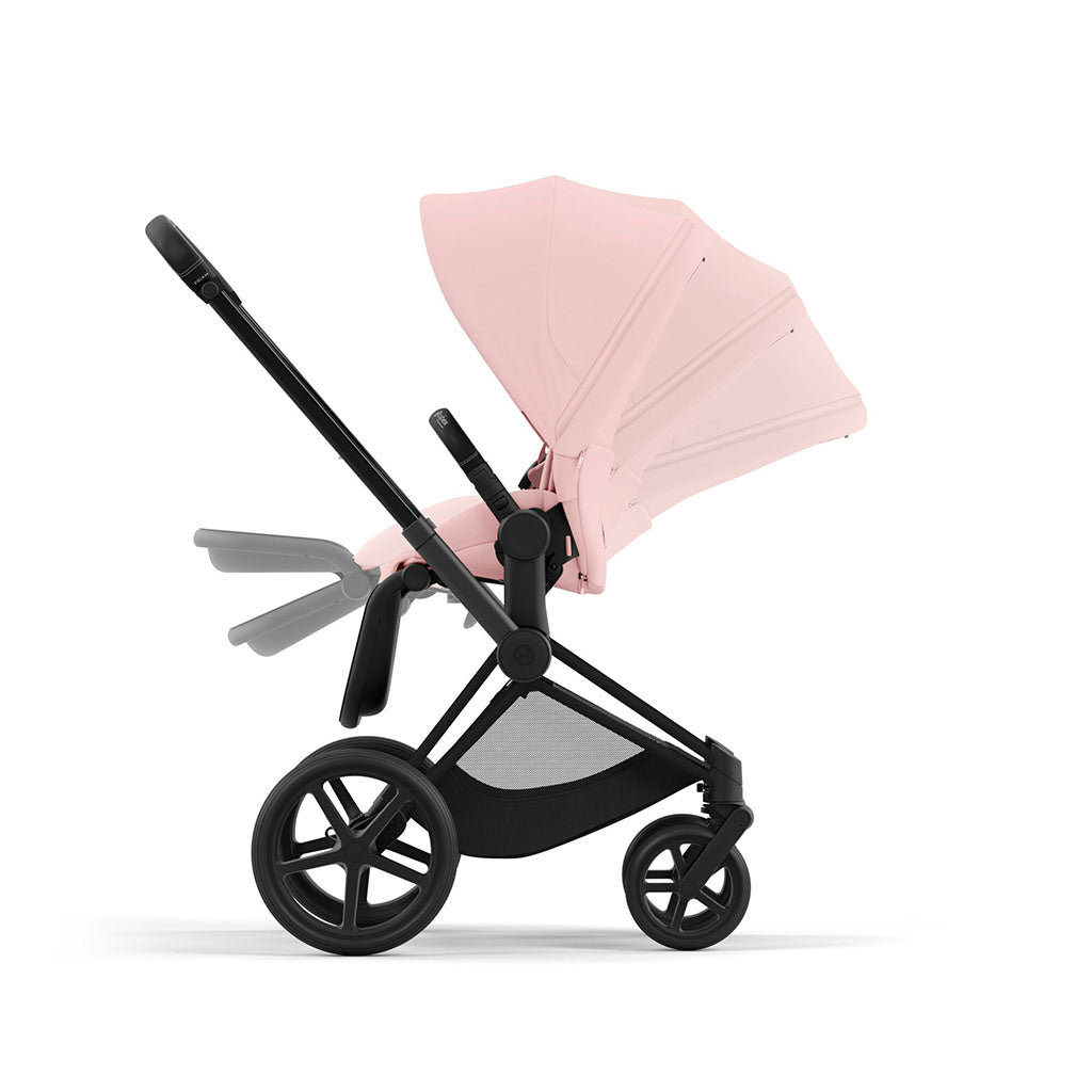 Cybex Priam Pushchair - Matt Black / Peach Pink