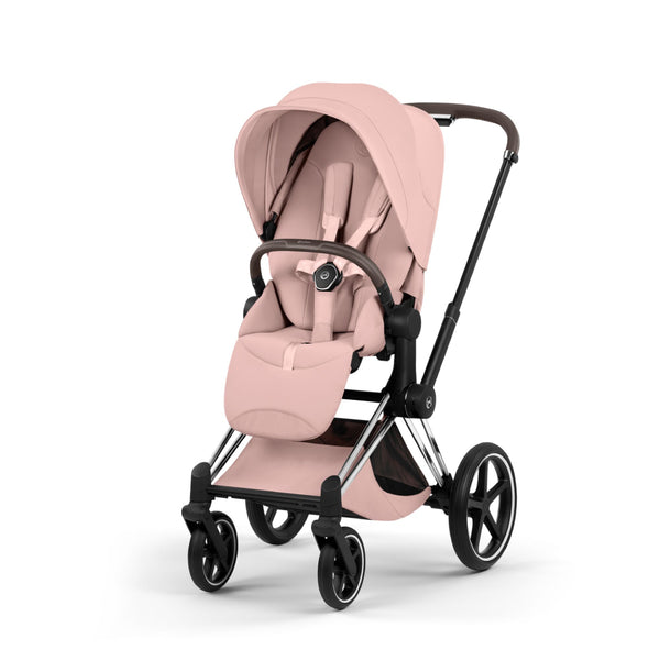 Cybex Priam Style Pushchair - Chrome Brown / Peach Pink