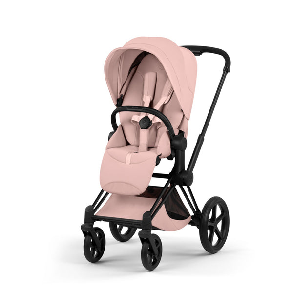 Cybex Priam Style Pushchair - Matt Black / Peach Pink
