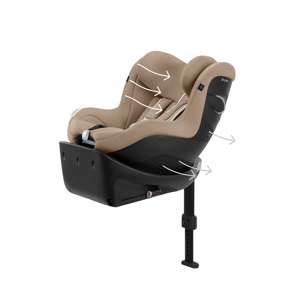 Cybex Sirona Gi i-Size Car Seat - Almond Beige Plus