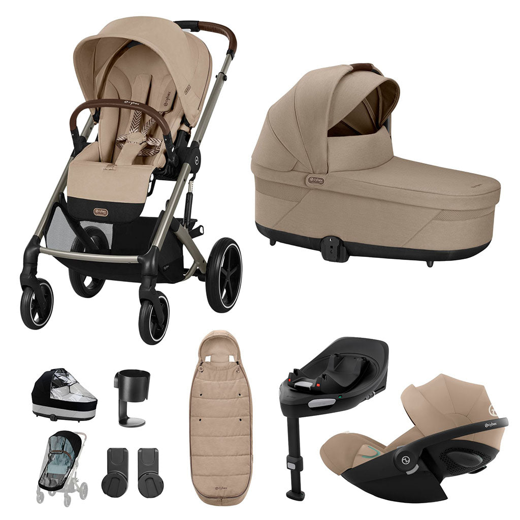 Cybex Balios S Lux 10 Piece Cloud G3 i-Size Bundle - Almond Beige