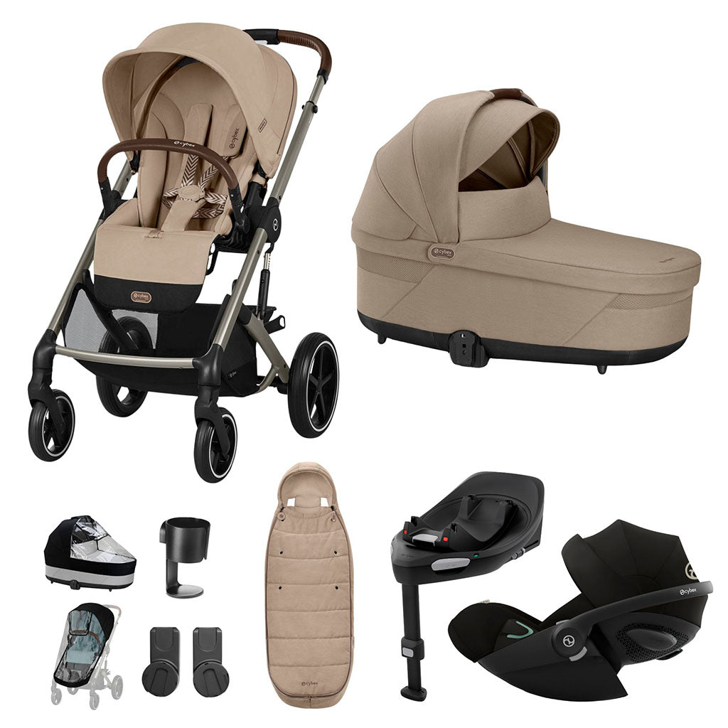 Cybex Balios S Lux 10 Piece Cloud G i-Size Bundle - Almond Beige