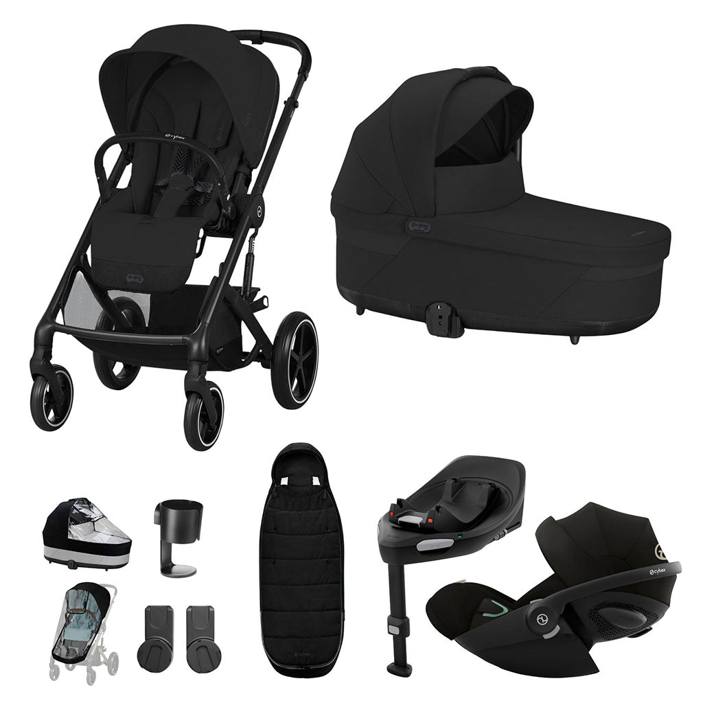 Cybex Balios S Lux 10 Piece Cloud G i-Size Bundle - Moon Black