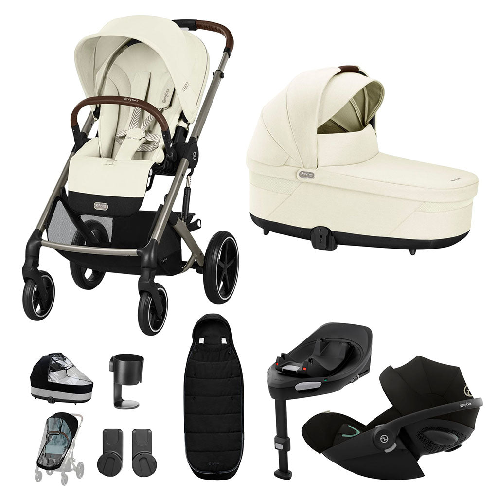 Cybex Balios S Lux 10 Piece Cloud G i-Size Bundle - Seashell Beige