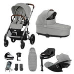 Cybex Balios S Lux 10 Piece Cloud G i-Size Bundle - Stone Grey
