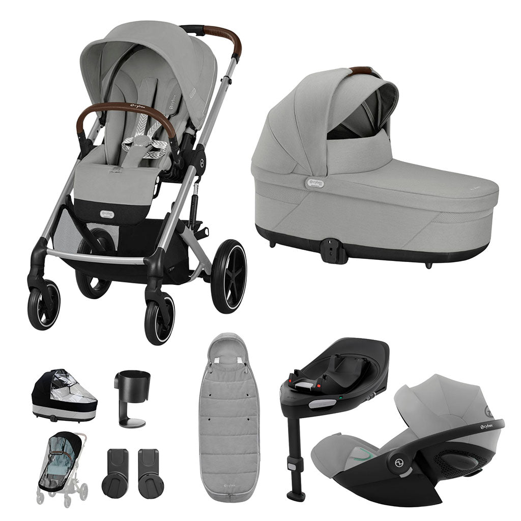 Cybex Balios S Lux 10 Piece Cloud G i-Size Bundle - Stone Grey