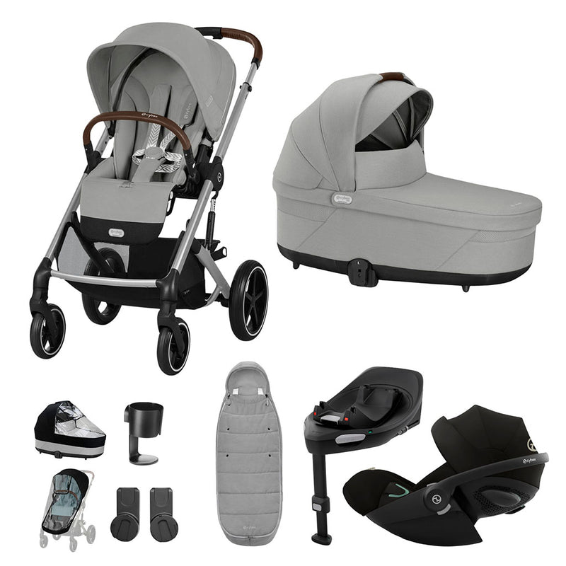 Cybex Balios S Lux 10 Piece Cloud G i-Size Bundle - Stone Grey