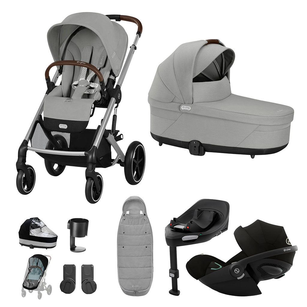 Cybex Balios S Lux 10 Piece Cloud G i-Size Bundle - Stone Grey