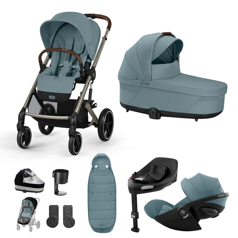 Cybex Balios S Lux 10 Piece Cloud G i-Size Bundle - Stormy Blue
