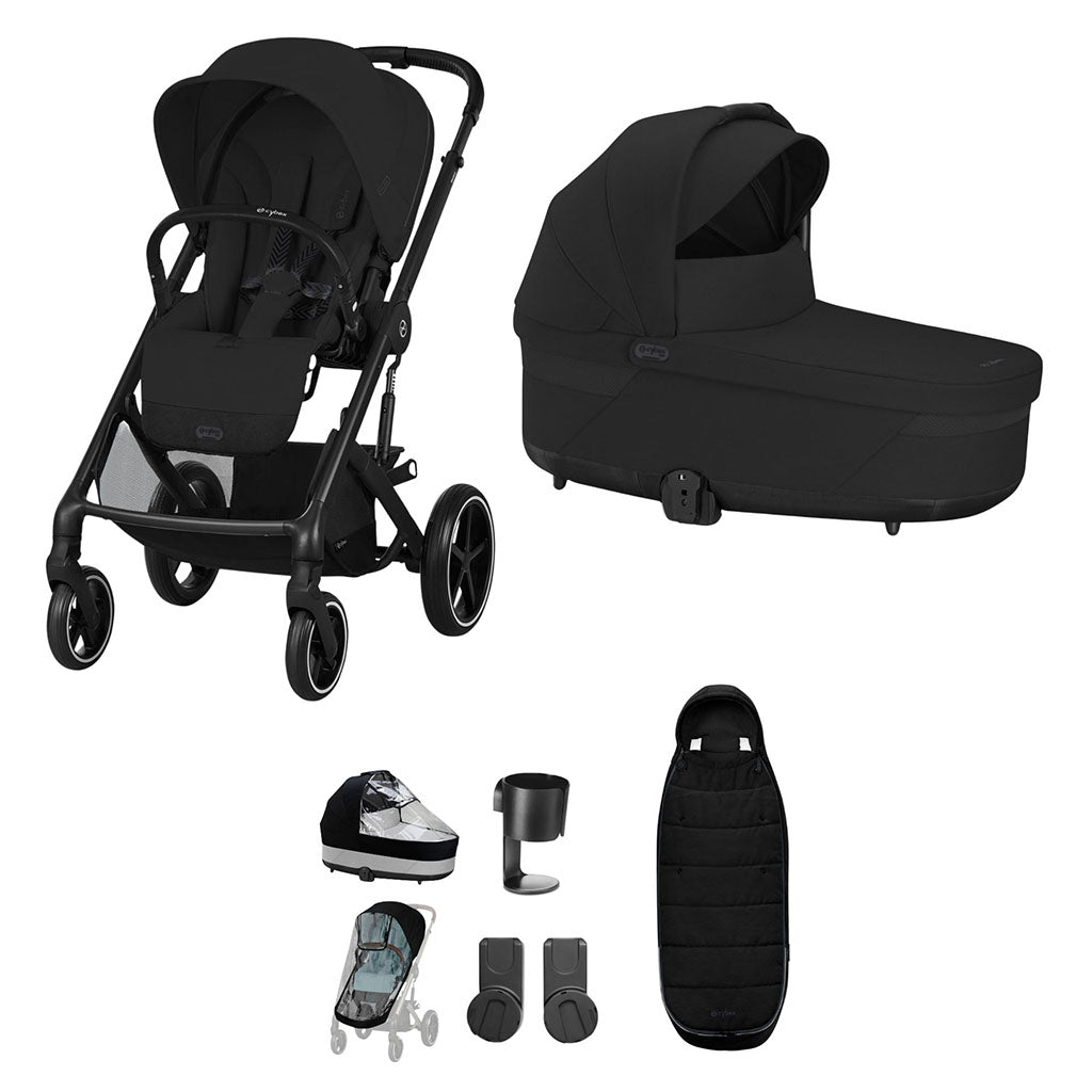 Cybex Balios S Lux 8 Piece Bundle - Moon Black