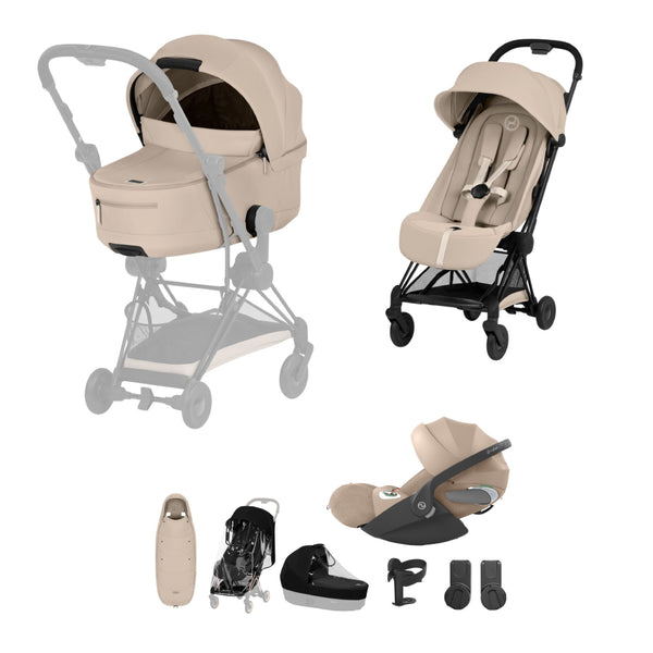 Cybex Coya Ultimate Accessory Bundle Comfort Collection - Matt Black / Cozy Beige