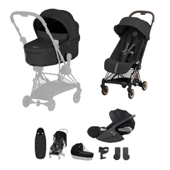 Cybex Coya Ultimate Accessory Bundle Comfort Collection - Rosegold / Sepia Black