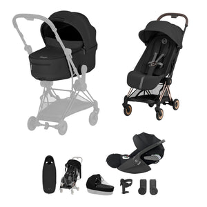 Cybex Coya Ultimate Accessory Bundle Comfort Collection - Rosegold / Sepia Black