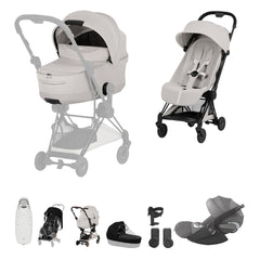 Cybex Coya Ultimate Accessory Bundle Style Collection - Matt Black / City Grey