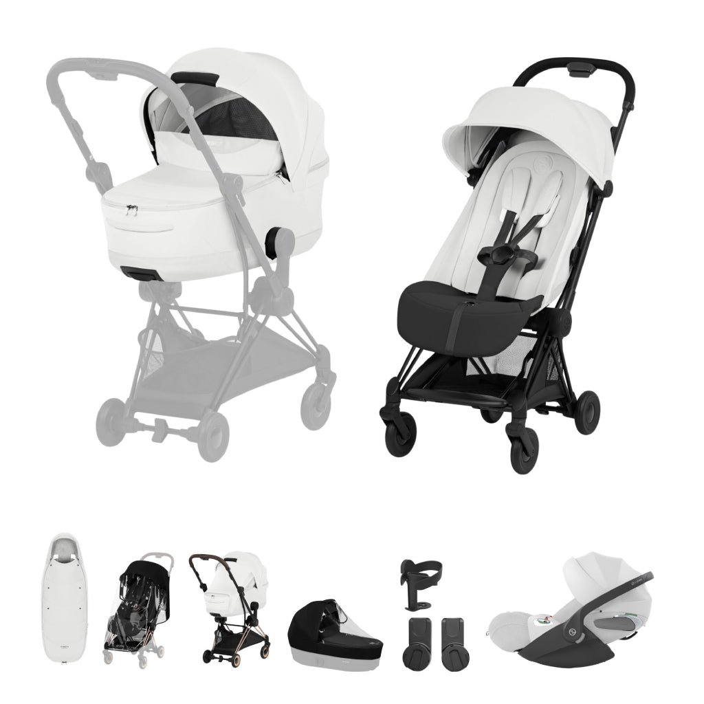Cybex Coya Ultimate Accessory Bundle Style Collection - Matt Black / Off White