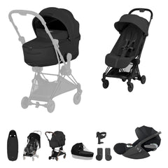 Cybex Coya Ultimate Accessory Bundle Style Collection - Matt Black / Sepia Black